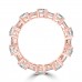 4.51 ct Round Cut And Baguette Cut Diamond Eternity Band in 14 kt Rose Gold