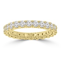2.05 ct Ladies Round Cut Diamond Eternity Wedding Band Ring Yellow Gold 2.05 ct Ladies Round Cut Diamond Eternity Wedding Band Ring Yellow Gold