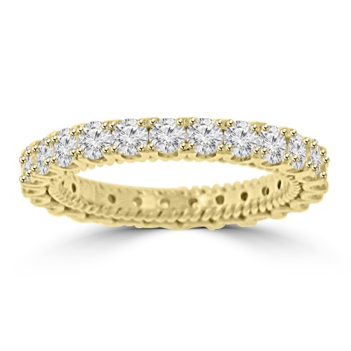 2.05 ct Ladies Round Cut Diamond Eternity Wedding Band Ring Yellow Gold 2.05 ct Ladies Round Cut Diamond Eternity Wedding Band Ring Yellow Gold