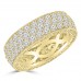 4.50 ct Ladies Three Row Round Cut Diamond Eternity Wedding Band Ring 4.50 ct Ladies Three Row Round Cut Diamond Eternity Wedding Band Ring