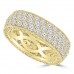 4.50 ct Ladies Three Row Round Cut Diamond Eternity Wedding Band Ring 4.50 ct Ladies Three Row Round Cut Diamond Eternity Wedding Band Ring