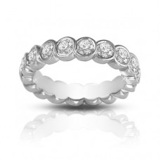 2.00 ct Round Cut Diamond Eternity Wedding Band Ring In Bezel Setting 2.00 ct Round Cut Diamond Eternity Wedding Band Ring In Bezel Setting