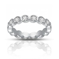 0.75 ct Women's Diamond Eternity Band Ring In 14 kt White Gold