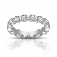 0.75 ct Women's Diamond Eternity Band Ring In 14 kt White Gold 0.75 ct Women's Diamond Eternity Band Ring In 14 kt White Gold