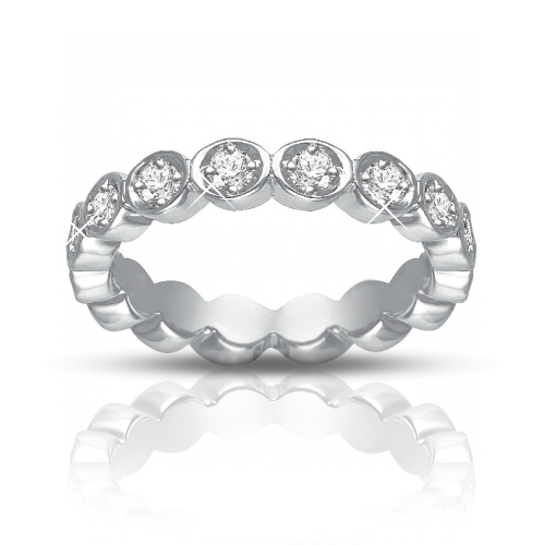 0.75 ct Women's Diamond Eternity Band Ring In 14 kt White Gold 0.75 ct Women's Diamond Eternity Band Ring In 14 kt White Gold