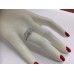 1.90 ct Ladies Three Stone Round Cut Diamond Anniversary Wedding Band Ring in 14 kt White Gold
