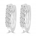 0.25 ct Ladies Round Cut Diamond Hoop Huggie Earrings In 14 Kt White Gold 0.25 ct Ladies Round Cut Diamond Hoop Huggie Earrings In 14 Kt White Gold