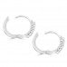 0.25 ct Ladies Round Cut Diamond Hoop Huggie Earrings In 14 Kt White Gold 0.25 ct Ladies Round Cut Diamond Hoop Huggie Earrings In 14 Kt White Gold