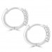 0.25 ct Ladies Round Cut Diamond Hoop Huggie Earrings In 14 Kt White Gold 0.25 ct Ladies Round Cut Diamond Hoop Huggie Earrings In 14 Kt White Gold
