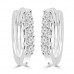 0.25 ct Ladies Round Cut Diamond Hoop Huggie Earrings In 14 Kt White Gold 0.25 ct Ladies Round Cut Diamond Hoop Huggie Earrings In 14 Kt White Gold