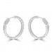 2.20 ct Ladies Round Cut Diamond Hoop Huggie Earrings 2.20 ct Ladies Round Cut Diamond Hoop Huggie Earrings
