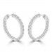 2.20 ct Ladies Round Cut Diamond Hoop Huggie Earrings 2.20 ct Ladies Round Cut Diamond Hoop Huggie Earrings