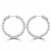 2.20 ct Ladies Round Cut Diamond Hoop Huggie Earrings 2.20 ct Ladies Round Cut Diamond Hoop Huggie Earrings