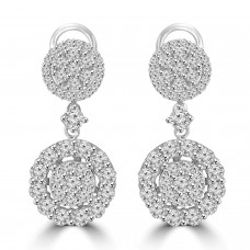4.26 Ct Ladies Round Cut Diamond Drop Earrings 4.26 Ct Ladies Round Cut Diamond Drop Earrings