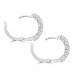 0.85 ct Ladies Round Cut Diamond Hoop Huggie Earrings 0.85 ct Ladies Round Cut Diamond Hoop Huggie Earrings