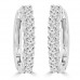 0.85 ct Ladies Round Cut Diamond Hoop Huggie Earrings 0.85 ct Ladies Round Cut Diamond Hoop Huggie Earrings