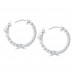 1.25 ct Ladies Round Cut Diamond Hoop Huggie Earrings In 14 Kt White Gold 1.25 ct Ladies Round Cut Diamond Hoop Huggie Earrings In 14 Kt White Gold