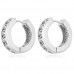 1.20 ct Ladies Round Cut Diamond Hoop Huggie Earrings In 14 Kt White Gold 1.20 ct Ladies Round Cut Diamond Hoop Huggie Earrings In 14 Kt White Gold