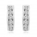 1.20 ct Ladies Round Cut Diamond Hoop Huggie Earrings In 14 Kt White Gold 1.20 ct Ladies Round Cut Diamond Hoop Huggie Earrings In 14 Kt White Gold