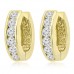 1.20 ct Ladies Round Cut Diamond Hoop Huggie Earrings In 14 Kt Yellow Gold 1.20 ct Ladies Round Cut Diamond Hoop Huggie Earrings In 14 Kt Yellow Gold