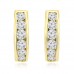 1.20 ct Ladies Round Cut Diamond Hoop Huggie Earrings In 14 Kt Yellow Gold 1.20 ct Ladies Round Cut Diamond Hoop Huggie Earrings In 14 Kt Yellow Gold