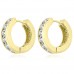 1.20 ct Ladies Round Cut Diamond Hoop Huggie Earrings In 14 Kt Yellow Gold 1.20 ct Ladies Round Cut Diamond Hoop Huggie Earrings In 14 Kt Yellow Gold