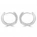 1.00 ct Round Cut Diamond Huggie Earrings In 14 kt White Gold 1.00 ct Round Cut Diamond Huggie Earrings In 14 kt White Gold