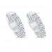 1.40 ct Ladies Round Cut Diamond Huggie Earrings In 14 Kt White Gold 1.40 ct Ladies Round Cut Diamond Huggie Earrings In 14 Kt White Gold