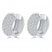 1.80 ct Round Cut Diamond Huggie Earrings In 14 kt White Gold 1.80 ct Round Cut Diamond Huggie Earrings In 14 kt White Gold