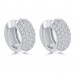 1.80 ct Round Cut Diamond Huggie Earrings In 14 kt White Gold 1.80 ct Round Cut Diamond Huggie Earrings In 14 kt White Gold