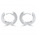 1.80 ct Round Cut Diamond Huggie Earrings In 14 kt White Gold 1.80 ct Round Cut Diamond Huggie Earrings In 14 kt White Gold