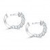 1.40 ct Ladies Round Cut Diamond Huggie Earrings In 14 Kt White Gold 1.40 ct Ladies Round Cut Diamond Huggie Earrings In 14 Kt White Gold