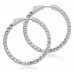 2.50 Ct Ladies Round Cut Diamond Inside Outside Hoop Earrings 