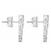 2.76 ct Ladies Round Cut Diamond Drop Chandelier Earrings In 14 Kt White Gold 