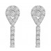 2.76 ct Ladies Round Cut Diamond Drop Chandelier Earrings In 14 Kt White Gold 