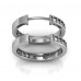 1.60 ct Ladies Round Cut Diamond Hoop Huggie Earrings In 14 Kt White Gold 1.60 ct Ladies Round Cut Diamond Hoop Huggie Earrings In 14 Kt White Gold