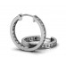 1.60 ct Ladies Round Cut Diamond Hoop Huggie Earrings In 14 Kt White Gold 1.60 ct Ladies Round Cut Diamond Hoop Huggie Earrings In 14 Kt White Gold