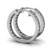 1.60 ct Ladies Round Cut Diamond Hoop Huggie Earrings In 14 Kt White Gold 1.60 ct Ladies Round Cut Diamond Hoop Huggie Earrings In 14 Kt White Gold