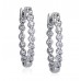 2.00 ct Ladies Round Cut Diamond Hoop Huggie Earrings 2.00 ct Ladies Round Cut Diamond Hoop Huggie Earrings