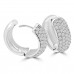 1.25 ct Ladies Round Cut Diamond Huggie Earrings In 14 Kt White Gold 1.25 ct Ladies Round Cut Diamond Huggie Earrings In 14 Kt White Gold