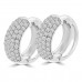 1.25 ct Ladies Round Cut Diamond Huggie Earrings In 14 Kt White Gold 1.25 ct Ladies Round Cut Diamond Huggie Earrings In 14 Kt White Gold
