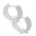 1.25 ct Ladies Round Cut Diamond Huggie Earrings In 14 Kt White Gold 1.25 ct Ladies Round Cut Diamond Huggie Earrings In 14 Kt White Gold