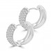 1.25 ct Ladies Round Cut Diamond Huggie Earrings In 14 Kt White Gold 1.25 ct Ladies Round Cut Diamond Huggie Earrings In 14 Kt White Gold