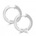1.25 ct Ladies Round Cut Diamond Huggie Earrings In 14 Kt White Gold 1.25 ct Ladies Round Cut Diamond Huggie Earrings In 14 Kt White Gold