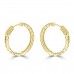 2.10 ct Ladies Round Cut Diamond Hoop Huggie Earrings in Yellow Gold 2.10 ct Ladies Round Cut Diamond Hoop Huggie Earrings in Yellow Gold