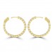 2.10 ct Ladies Round Cut Diamond Hoop Huggie Earrings in Yellow Gold 2.10 ct Ladies Round Cut Diamond Hoop Huggie Earrings in Yellow Gold