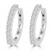 1.46 ct Ladies Outside Round Cut Diamond Hoop Huggie Earrings 1.46 ct Ladies Outside Round Cut Diamond Hoop Huggie Earrings