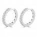 1.46 ct Ladies Outside Round Cut Diamond Hoop Huggie Earrings 1.46 ct Ladies Outside Round Cut Diamond Hoop Huggie Earrings