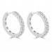 1.46 ct Ladies Outside Round Cut Diamond Hoop Huggie Earrings 1.46 ct Ladies Outside Round Cut Diamond Hoop Huggie Earrings