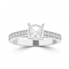 0.30 Ct Ladies Round Cut Diamond Semi Mounting Engagement Ring in 14k White Gold 0.30 Ct Ladies Round Cut Diamond Semi Mounting Engagement Ring in 14k White Gold